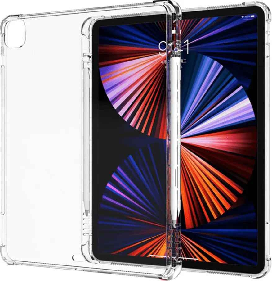 Techplus clear case for iPad Pro 11 2nd Gen 2020, slim transparent cover protecting the handheld device with a sleek design.