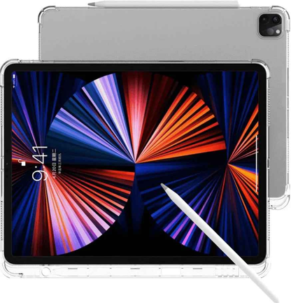 Techplus clear case for iPad Pro 11 2nd Gen 2020, slim transparent cover protecting the handheld device.
