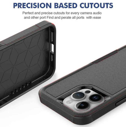 Techplus iPhone 11 Pro Max dual layer armor hard case showing rugged design and textured surface for enhanced protection.