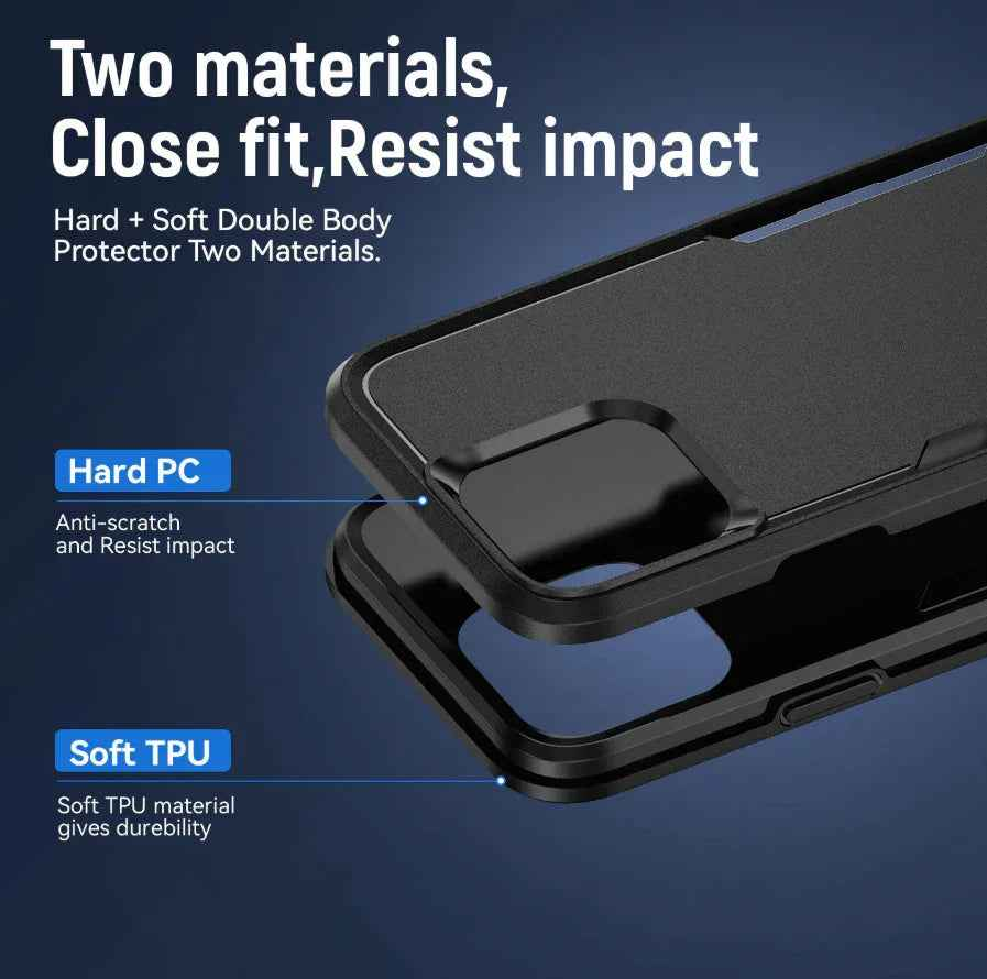 Techplus iPhone 13 Pro dual layer armor hard case, protective mobile phone cover with rugged design and precise cutouts.