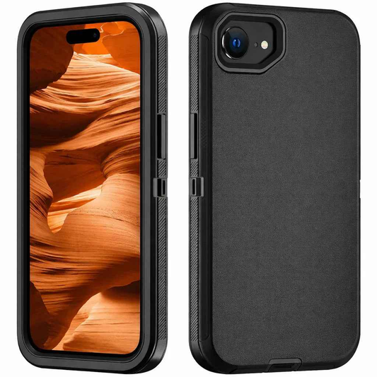 Techplus iPhone 16e triple-layer armor hard case with rugged design and shock absorption for durable mobile protection.