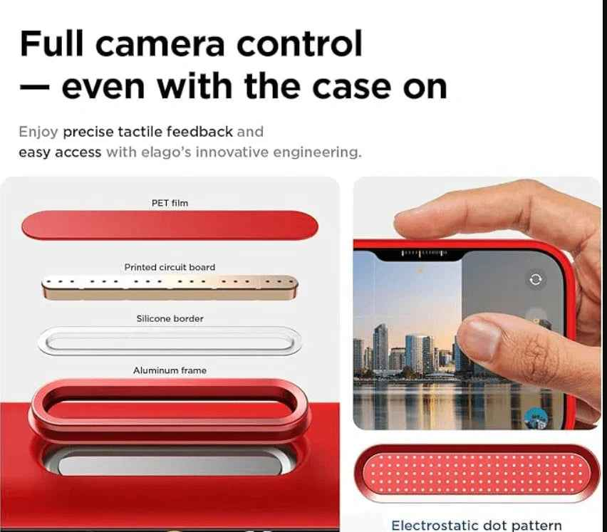 Red silicone case for iPhone 17 Pro Max by TechPlus, soft protective cover with precise cutouts and smooth finish.