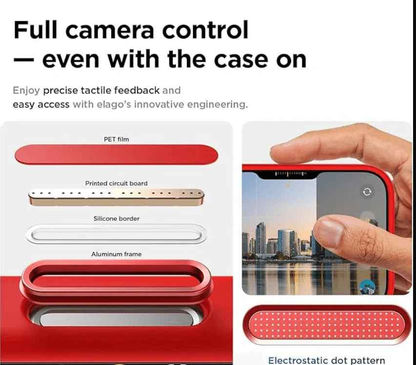 Red silicone case for iPhone 17 Pro Max by TechPlus, soft protective cover with precise cutouts and smooth finish.