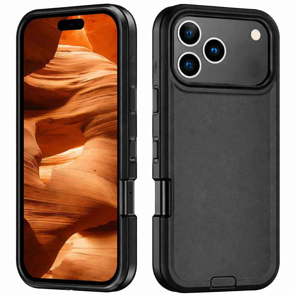 Techplus iPhone 17 Pro triple layer armor hard case, durable mobile phone cover with reinforced protection and sleek design.