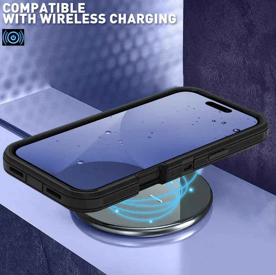 Techplus iPhone 17 Pro triple layer armor hard case showing rugged design and textured surface for enhanced protection.