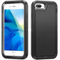 Techplus iPhone 7 Plus triple layer armor hard phone case showing durable, rugged design with reinforced edges for protection.