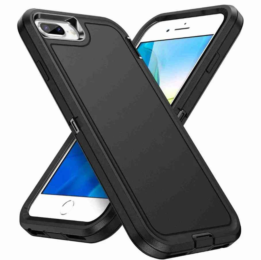 Techplus iPhone 7 Plus triple layer armor hard phone case with rugged design and shock absorption for protection.