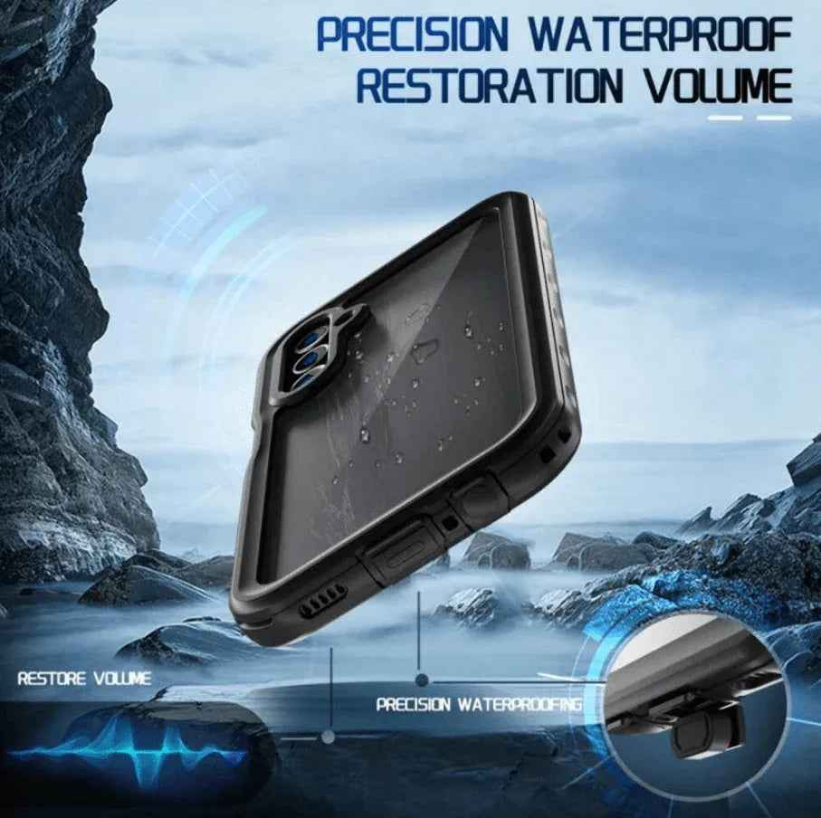 Techplus Samsung Galaxy A16 5G waterproof mobile phone case in red pepper color with full protection design.