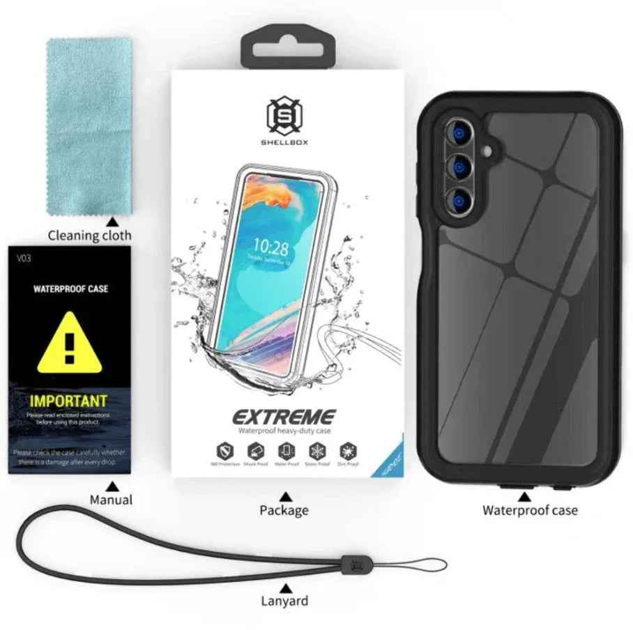 Techplus Samsung Galaxy A16 5G waterproof mobile phone case in red pepper color, offering full protection.