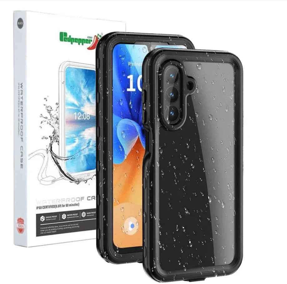 Techplus Samsung Galaxy A26 5G waterproof phone case in red pepper color offering full protection and durability.