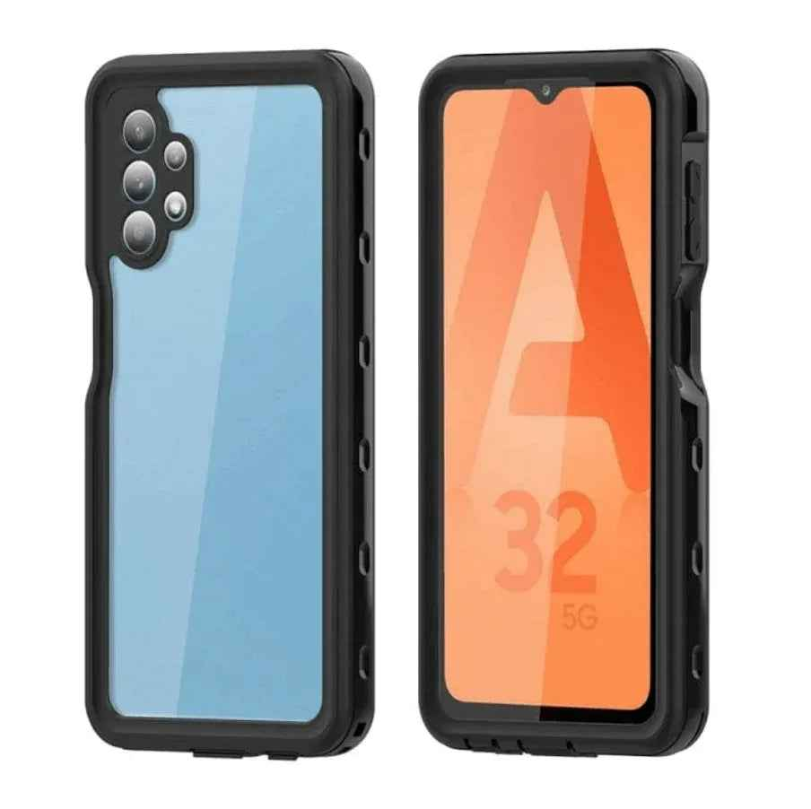 Techplus Samsung Galaxy A32 5G waterproof mobile phone case in red pepper color with full protection design.