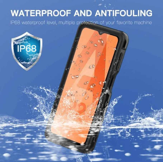 Techplus Samsung Galaxy A32 5G waterproof mobile phone case in red pepper color, full protection design.