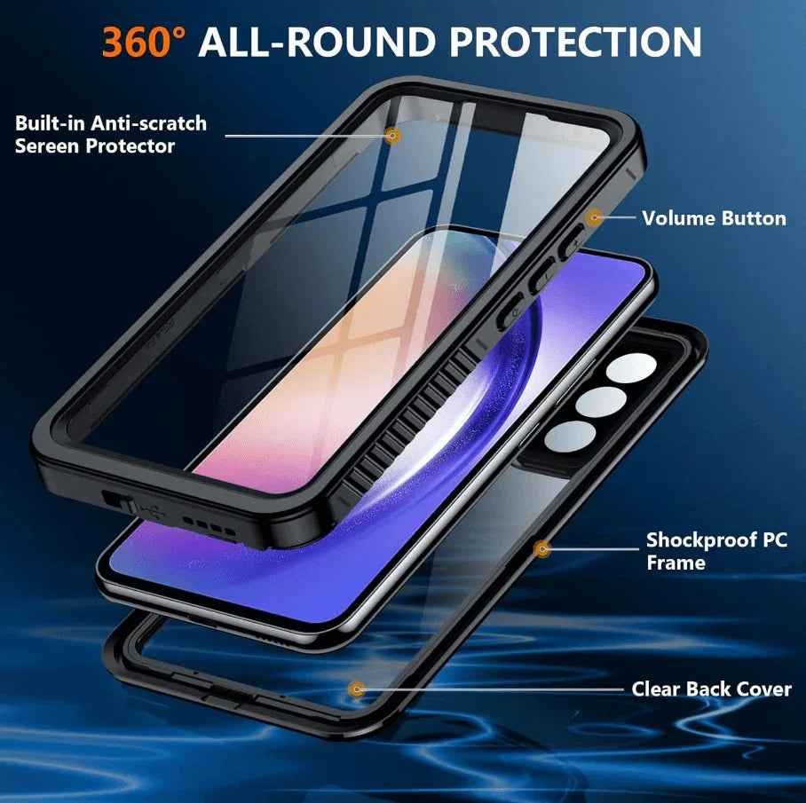 Techplus waterproof red pepper mobile phone case for Samsung Galaxy A54 5G, full protection, rugged and stylish design.