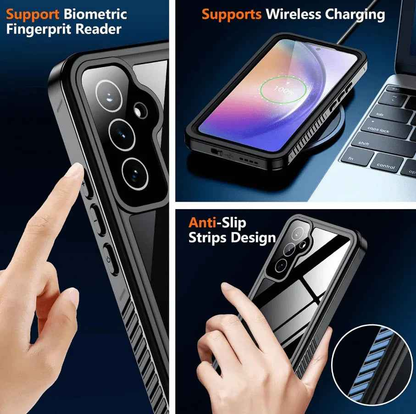 Techplus waterproof red pepper Samsung Galaxy A54 5G mobile phone case with full protection, durable and stylish design.