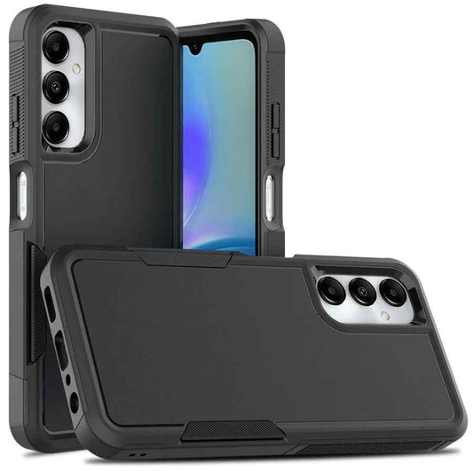Samsung Galaxy S20 FE dual-layer armor hard case in black, made by techplus, providing rugged protection for mobile phones.