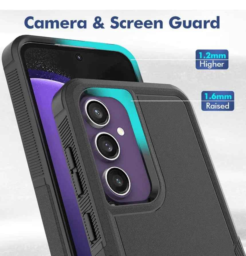 Techplus Samsung Galaxy S24 dual-layer armor hard case protecting the phone with a durable, rugged design.