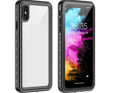 Techplus iPhone XS waterproof case in red pepper color, full protective cover for mobile phones with durable design