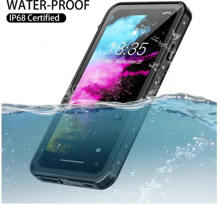 Redpepper waterproof case for iPhone XS by TechPlus, full protective mobile phone cover in vibrant red for durable protection.