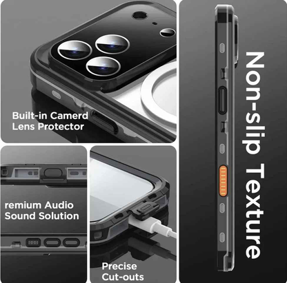 Techplus Redpepper MagSafe waterproof case for iPhone 17 Pro, providing full protection and durable mobile phone coverage.