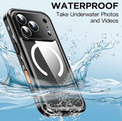 Techplus Redpepper MagSafe waterproof case for iPhone 17 Pro, full protection mobile phone case, durable and waterproof.