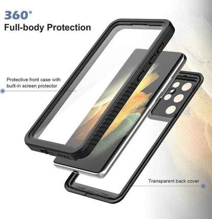 Redpepper Samsung S22 Plus waterproof shockproof full cover phone case by TechPlus, offering durable protection for mobile devices.