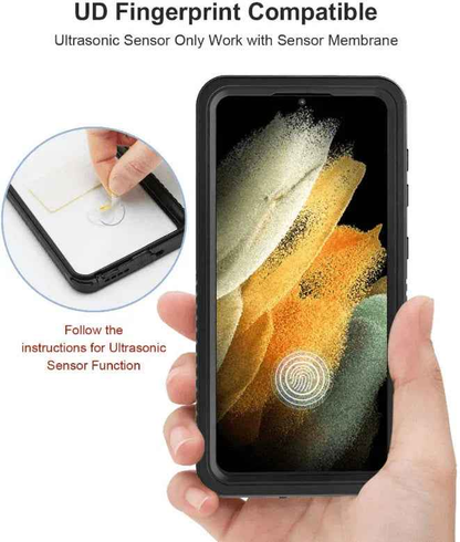 Techplus Redpepper Samsung S22 Ultra waterproof and shockproof mobile phone case, protects and cushions the device from water and drops.