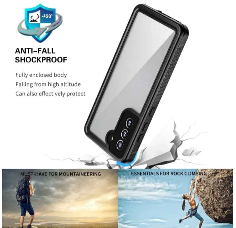 Techplus Redpepper Samsung S23 Plus waterproof shockproof full cover mobile phone case showing durable, protective design with vibrant red color.