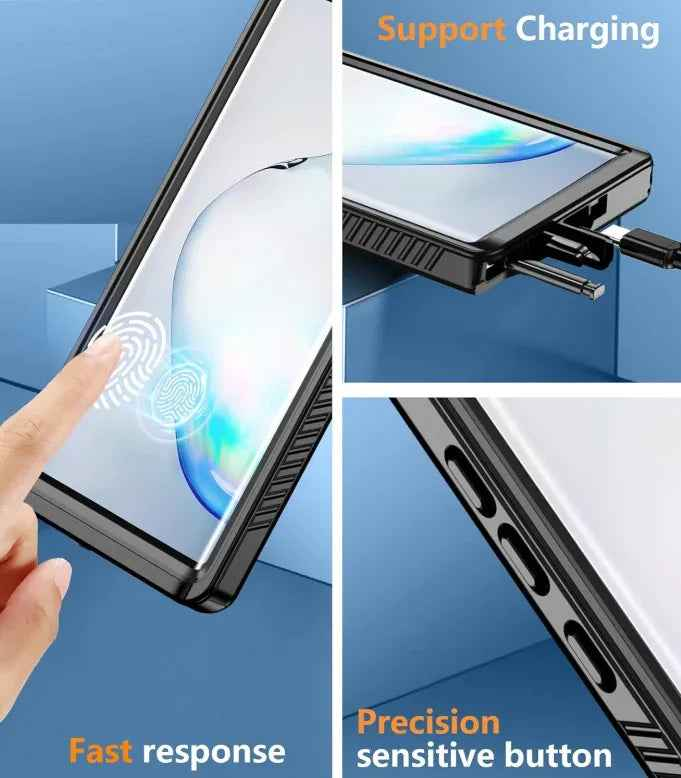 Redpepper Samsung S23 Plus waterproof shockproof full cover mobile phone case by techplus, protects and covers the device.