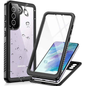 Techplus Samsung Galaxy S21 FE waterproof shockproof case in red pepper style, protective mobile phone case with durable design.