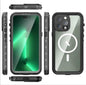Techplus waterproof and shockproof clear case for iPhone 16 Pro Max, provides protective cover with durable, transparent design.