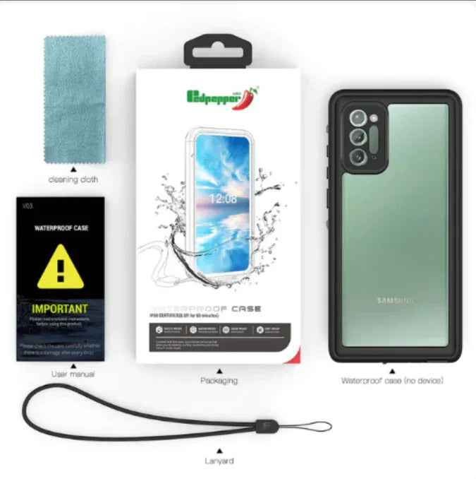 Techplus waterproof and shockproof iPhone SE case, durable mobile phone case with protective features in black.