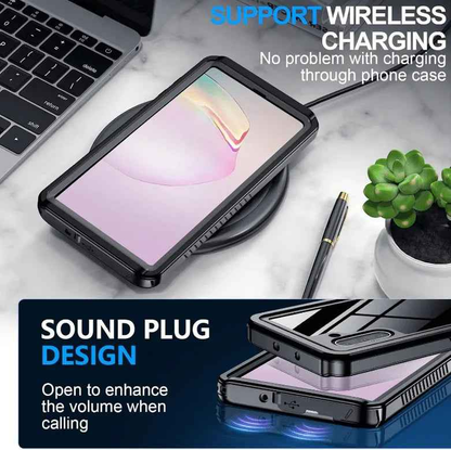 Techplus waterproof and shockproof phone case for Samsung Galaxy Note 10, providing durable protection against water and impacts.