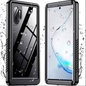 Techplus waterproof and shockproof phone case for Samsung Galaxy Note 10 Plus, showing durable protective design and clear cover.