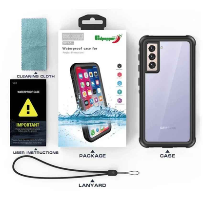 Techplus waterproof shockproof case for Samsung Galaxy Note 20, showing durable protective cover with reinforced edges.