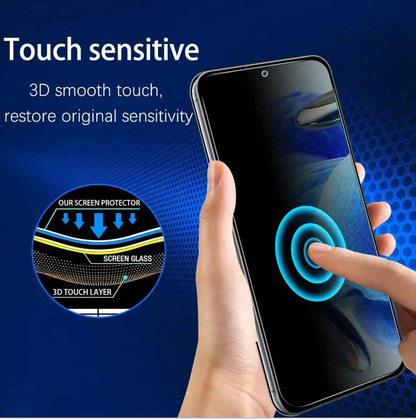 Samsung Galaxy S25 Ultra privacy screen protector by TechPlus, transparent glass filter to block side viewing angles.