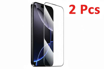 Techplus iPhone 16e glass screen protector 2-pack, durable clear protective covers for iPhone screens.
