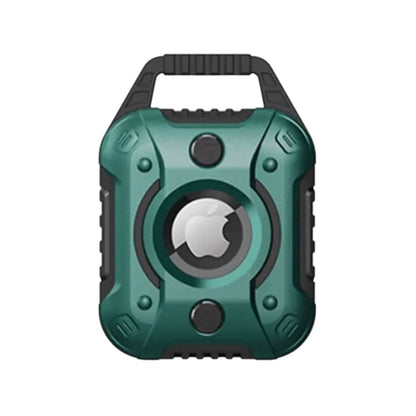 Red rugged Apple AirTag holder from That Watch Shop, durable accessory designed for Apple AirTags, available in six colors.