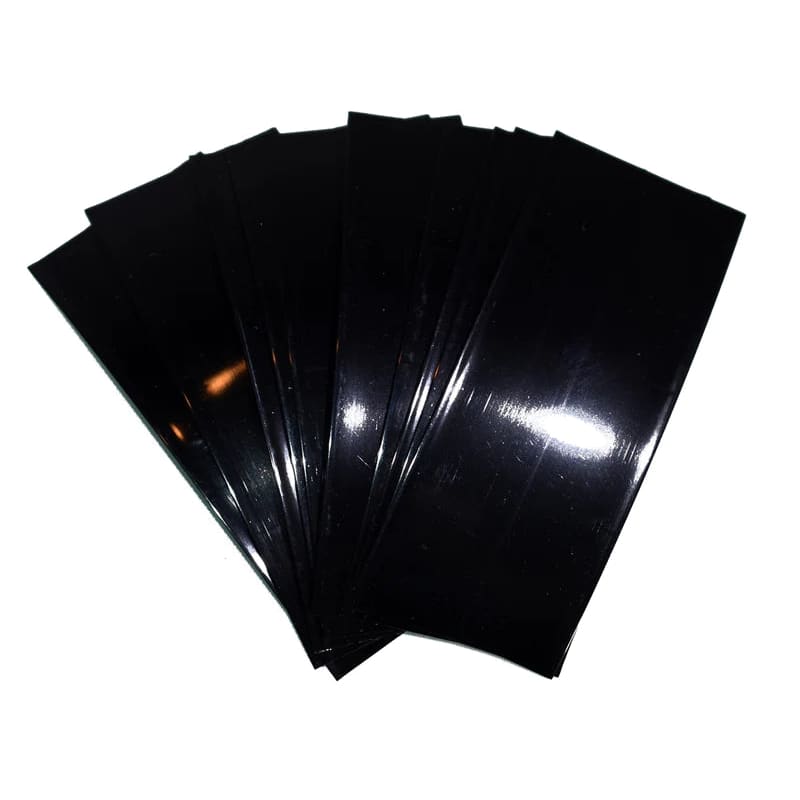 Black 21700 battery wraps from That Watch Shop, pack of 50, protective covers for rechargeable batteries.