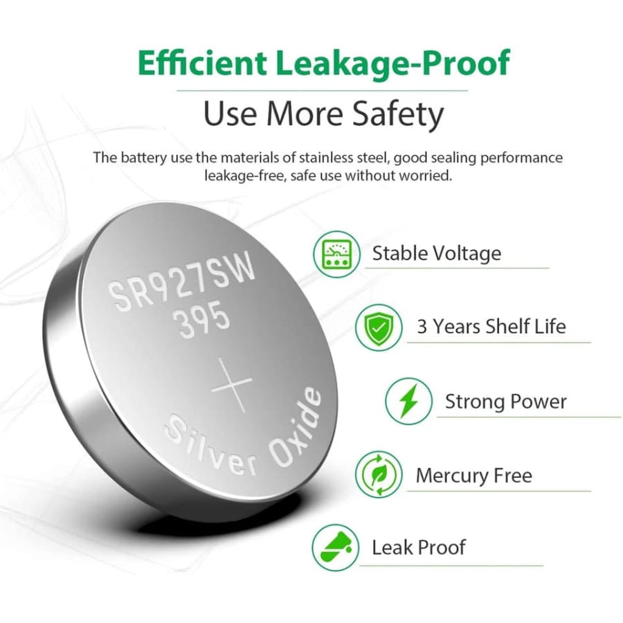 Ten-pack of That Watch Shop SR927SW watch batteries for Koonenda watches, compact round silver batteries for timepieces.