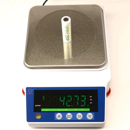 Epoch 25P 18650 2500mAh 20A battery, rechargeable lithium-ion battery from That Watch Shop, shown in close-up.