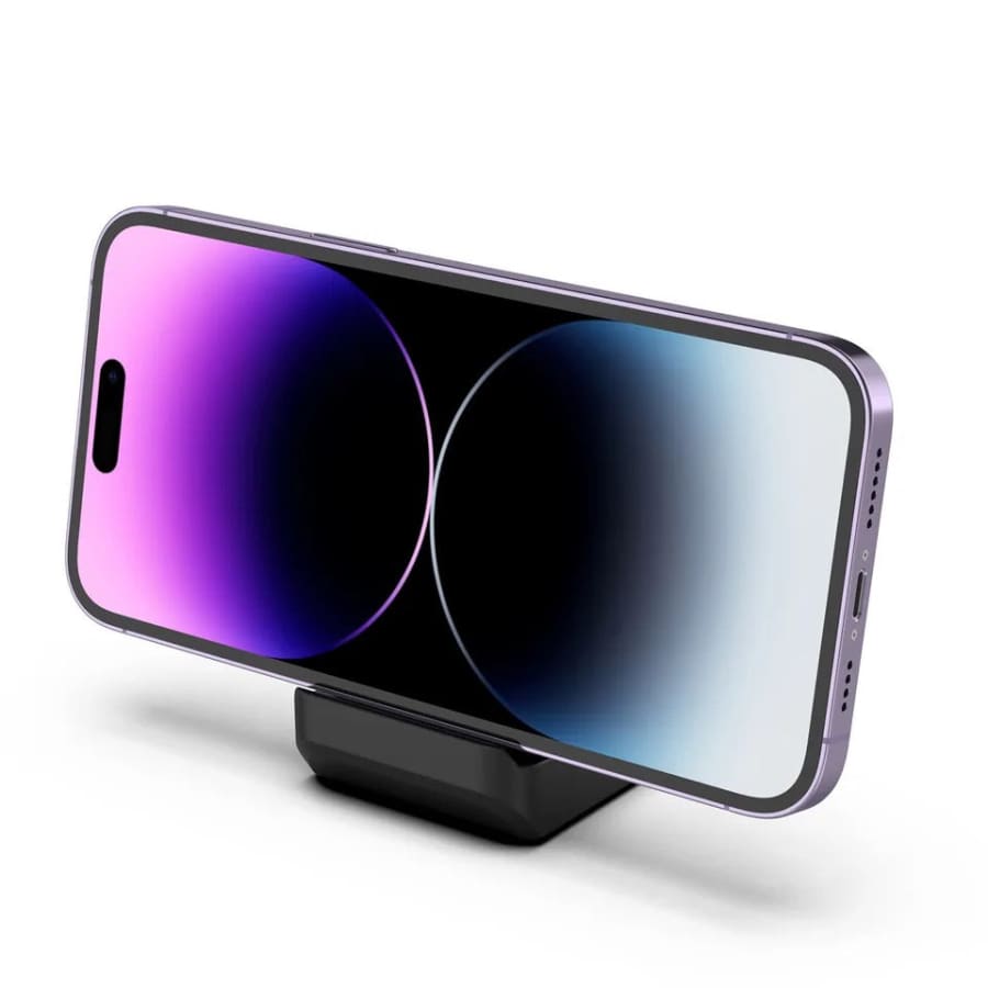 Black Apple Watch charging stand by That Watch Shop, compatible with Apple Watch, available in three colors, designed for easy charging.