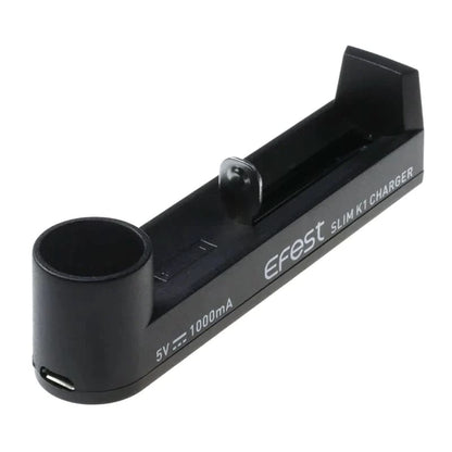 Efest Slim K1 Battery Charger from That Watch Shop, compact charger with dual slots for rechargeable watch batteries.