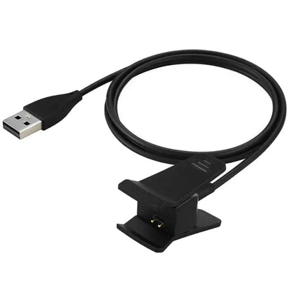Black Fitbit Alta charger from That Watch Shop, designed for easy charging of Fitbit Alta fitness trackers.