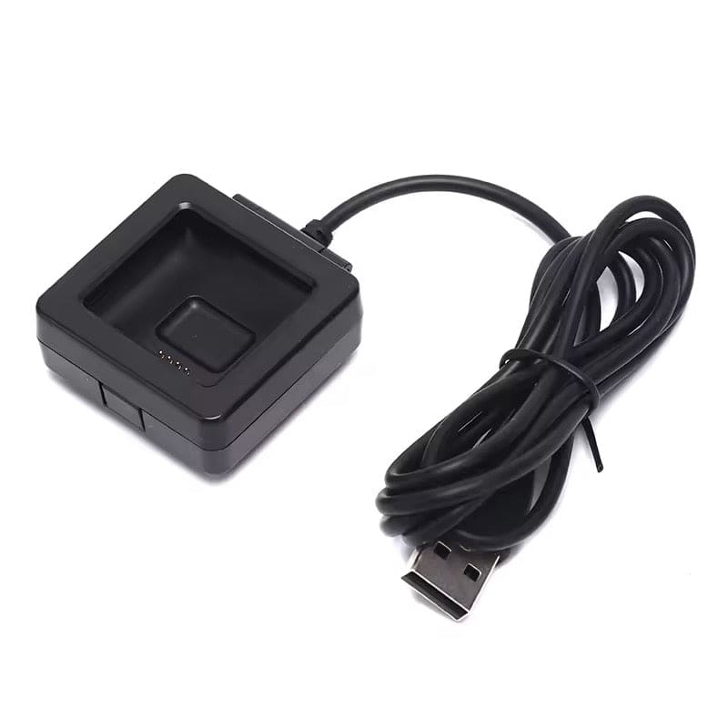 Black Fitbit Blaze charger from That Watch Shop, designed for easy connection and reliable charging of Fitbit Blaze smartwatches.