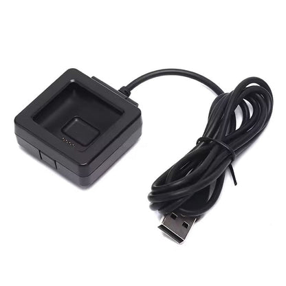 Black Fitbit Blaze charger from That Watch Shop, designed for easy connection and reliable charging of Fitbit Blaze smartwatches.