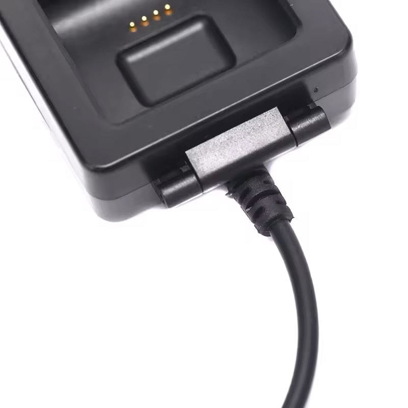 Black Fitbit Blaze charger compatible with Fitbit Blaze fitness watch, designed for secure connection and efficient charging.