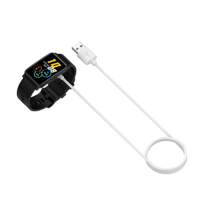 White USB watch charger for Huawei compatible with smartwatches, designed for easy charging.