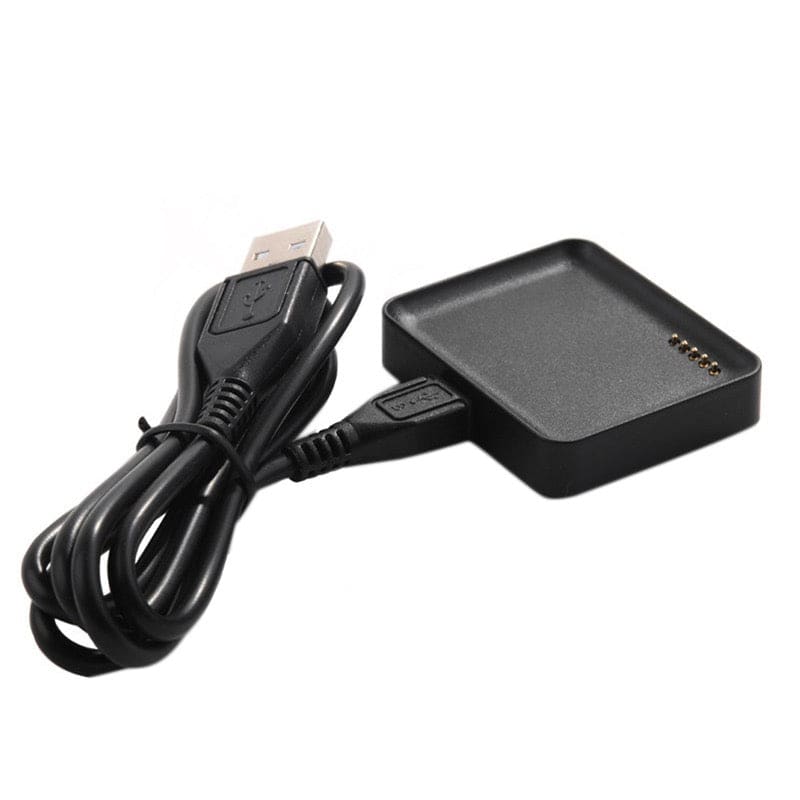 Black LG SmartWatch W100 charger cable, 1m USB-C to Micro USB, compatible with That Watch Shop accessories.