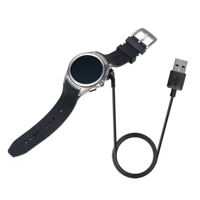 Black LG SmartWatch W200 charger cable, 1 meter USB-C to Micro USB for That Watch Shop smartwatch charging.