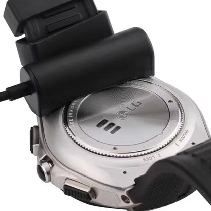 Black 1m USB-C to Micro USB charger cable for LG SmartWatch W200, compatible with That Watch Shop brand.